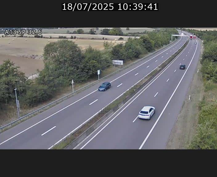 <h2>Webcam info trafic A13 à hauteur de Mondorf-les-bains. Vue orientée vers Altwies</h2>