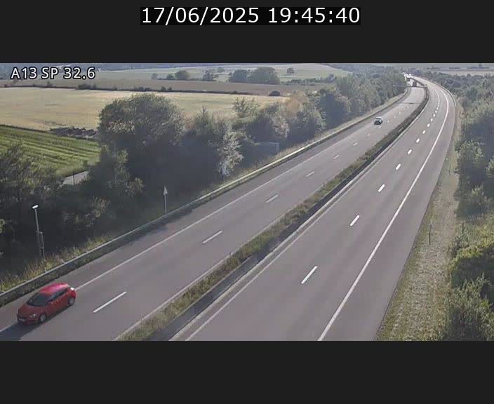 Webcam info trafic A13 à hauteur de Mondorf-les-bains. Vue orientée vers Altwies