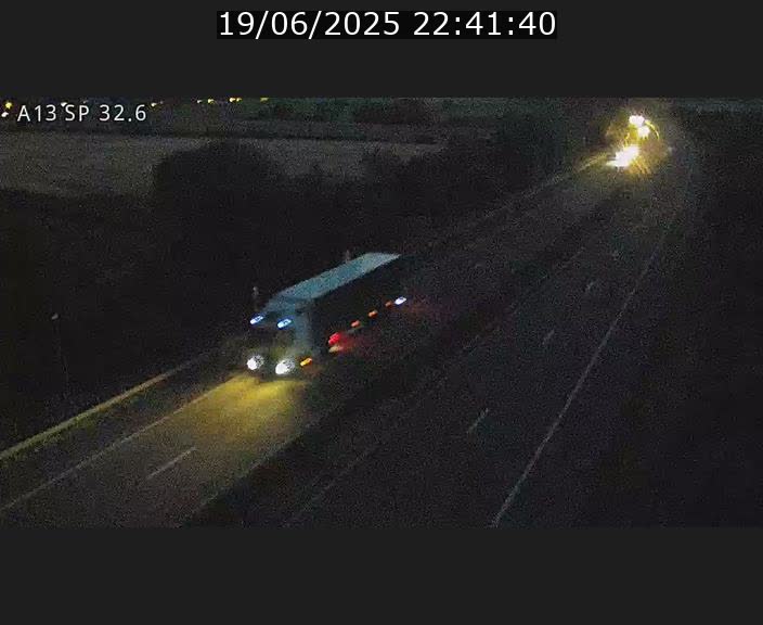 Webcam info trafic A13 à hauteur de Mondorf-les-bains. Vue orientée vers Altwies