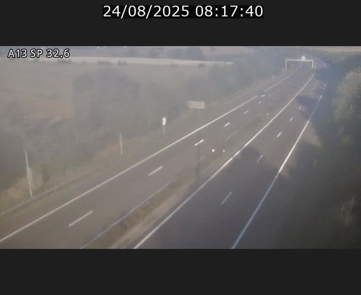 Webcam info trafic A13 à hauteur de Mondorf-les-bains. Vue orientée vers Altwies
