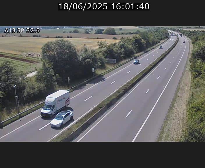 <h2>Webcam info trafic A13 à hauteur de Mondorf-les-bains. Vue orientée vers Altwies</h2>