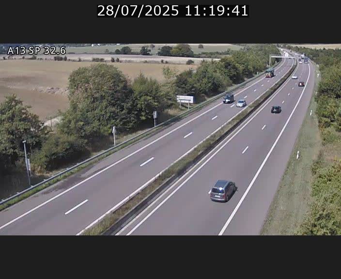 <h2>Webcam info trafic A13 à hauteur de Mondorf-les-bains. Vue orientée vers Altwies</h2>