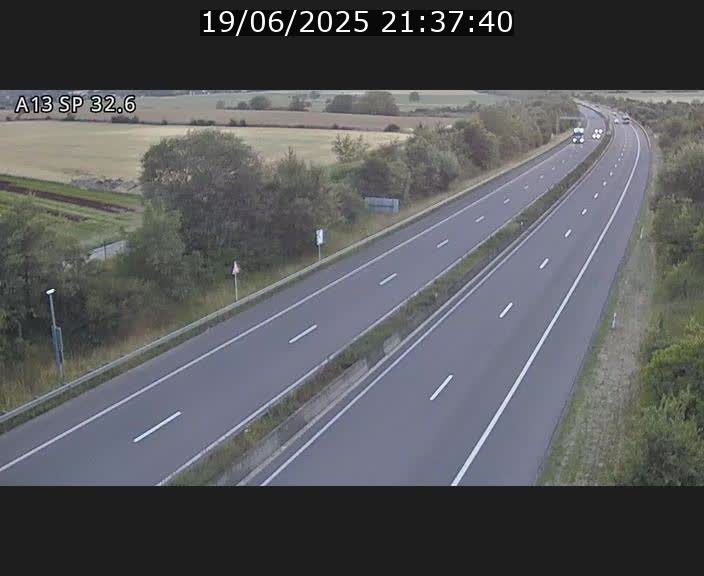 <h2>Webcam info trafic A13 à hauteur de Mondorf-les-bains. Vue orientée vers Altwies</h2>