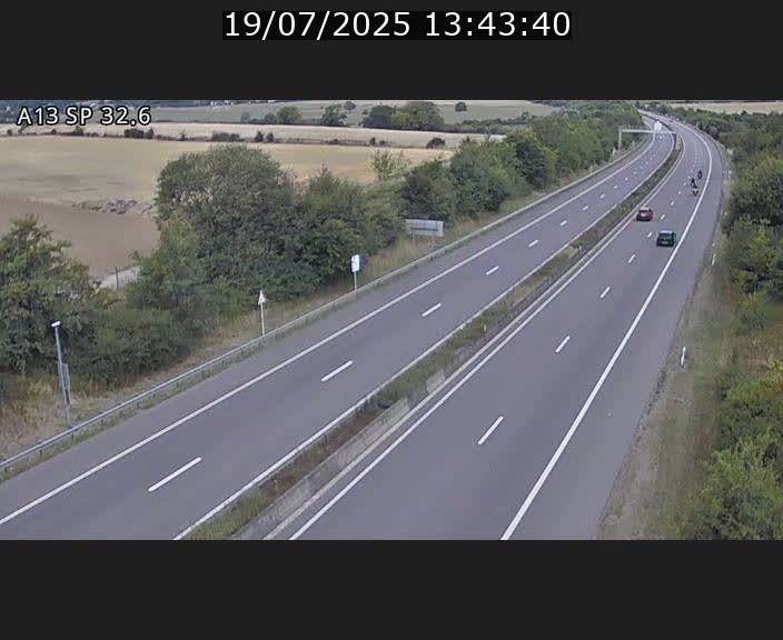 <h2>Webcam info trafic A13 à hauteur de Mondorf-les-bains. Vue orientée vers Altwies</h2>