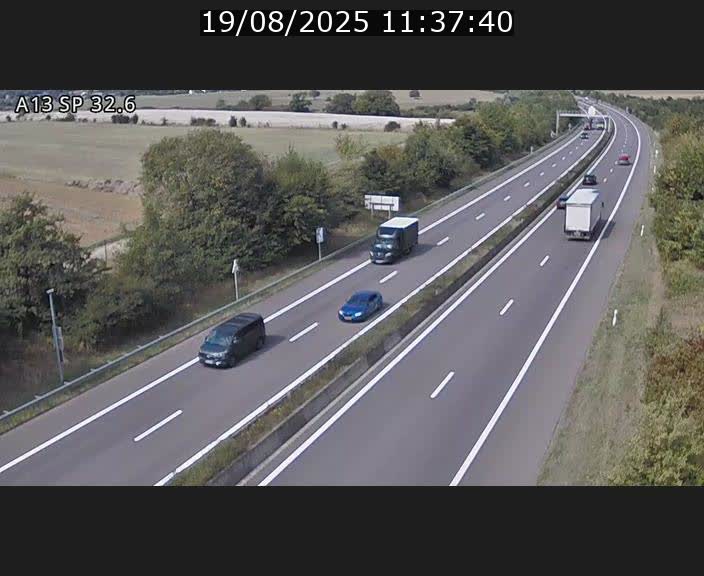 <h2>Webcam info trafic A13 à hauteur de Mondorf-les-bains. Vue orientée vers Altwies</h2>