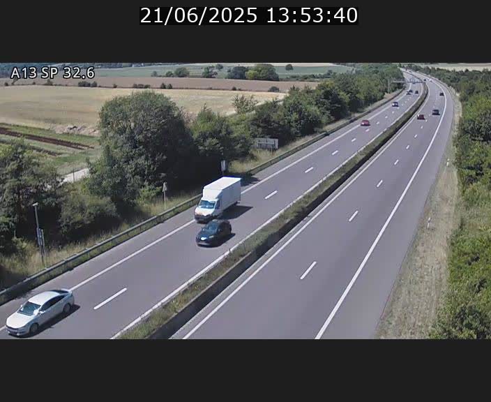 <h2>Webcam info trafic A13 à hauteur de Mondorf-les-bains. Vue orientée vers Altwies</h2>