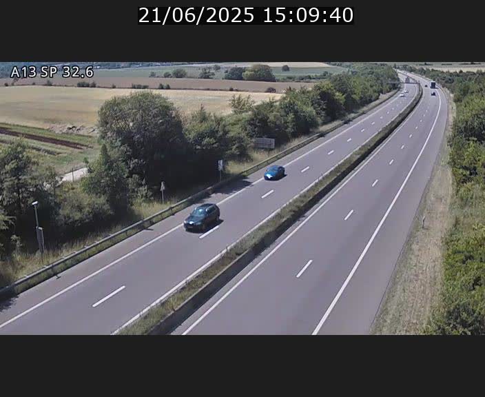 <h2>Webcam info trafic A13 à hauteur de Mondorf-les-bains. Vue orientée vers Altwies</h2>