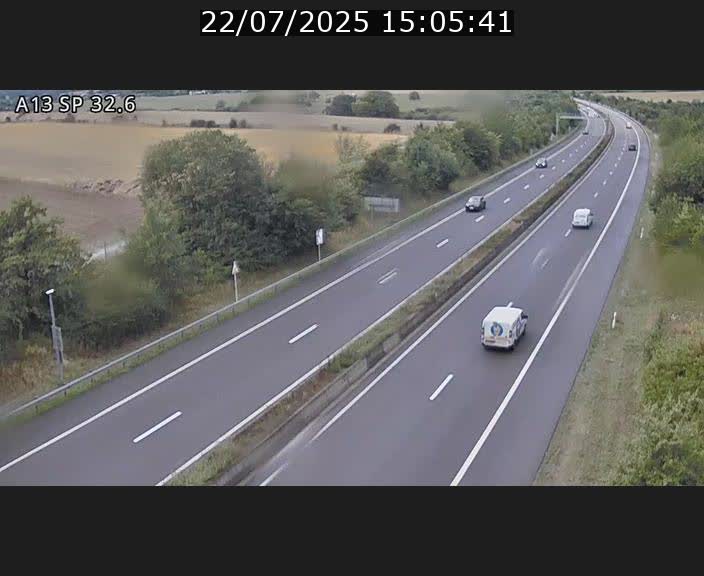 <h2>Webcam info trafic A13 à hauteur de Mondorf-les-bains. Vue orientée vers Altwies</h2>