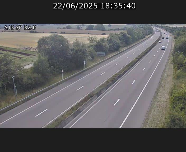 <h2>Webcam info trafic A13 à hauteur de Mondorf-les-bains. Vue orientée vers Altwies</h2>