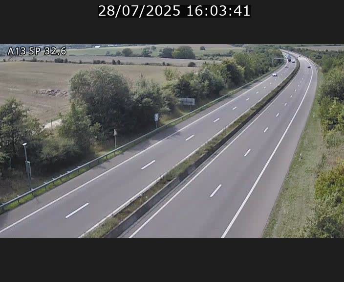 <h2>Webcam info trafic A13 à hauteur de Mondorf-les-bains. Vue orientée vers Altwies</h2>