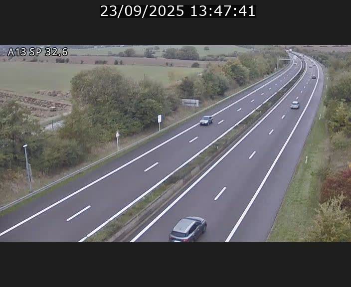 <h2>Webcam info trafic A13 à hauteur de Mondorf-les-bains. Vue orientée vers Altwies</h2>