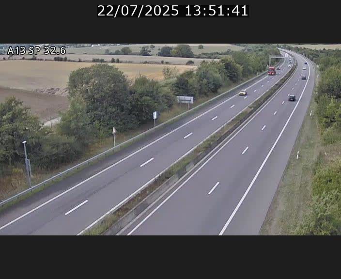 <h2>Webcam info trafic A13 à hauteur de Mondorf-les-bains. Vue orientée vers Altwies</h2>