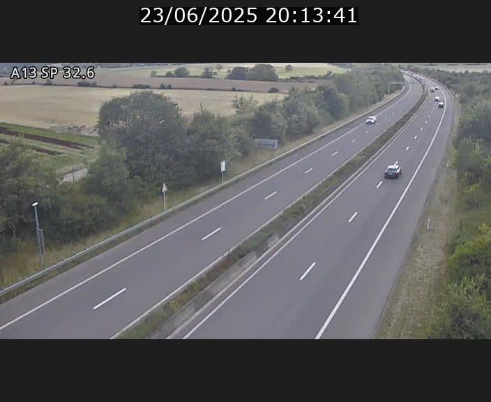 <h2>Webcam info trafic A13 à hauteur de Mondorf-les-bains. Vue orientée vers Altwies</h2>