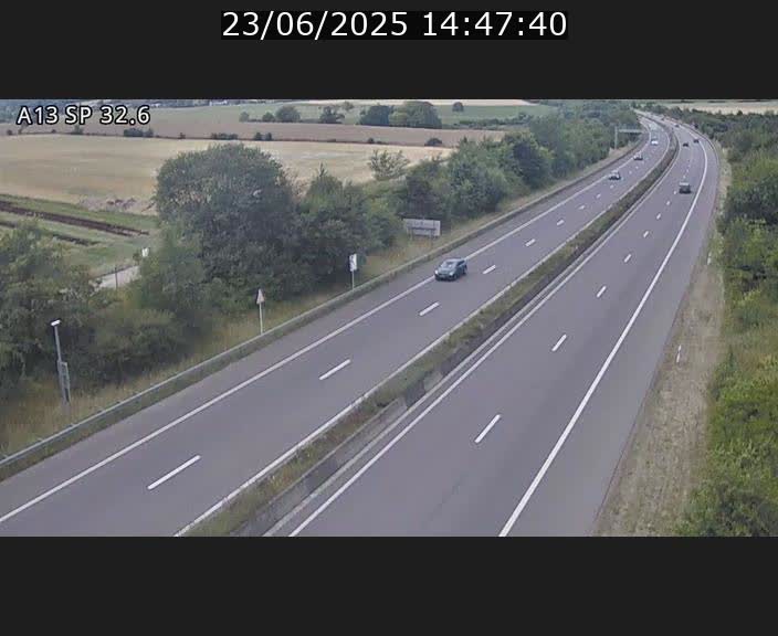 <h2>Webcam info trafic A13 à hauteur de Mondorf-les-bains. Vue orientée vers Altwies</h2>