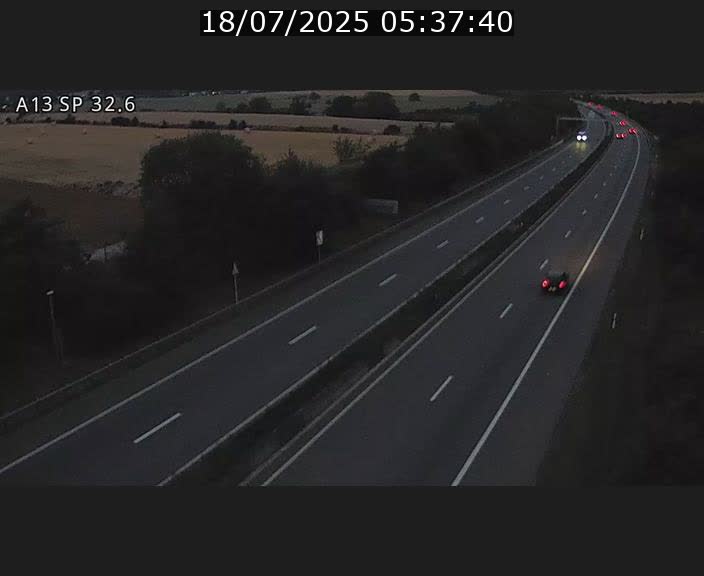 <h2>Webcam info trafic A13 à hauteur de Mondorf-les-bains. Vue orientée vers Altwies</h2>