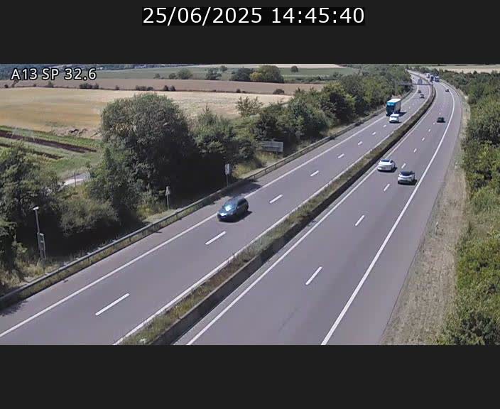 <h2>Webcam info trafic A13 à hauteur de Mondorf-les-bains. Vue orientée vers Altwies</h2>