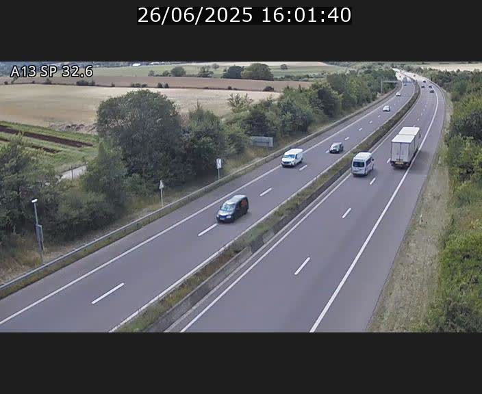<h2>Webcam info trafic A13 à hauteur de Mondorf-les-bains. Vue orientée vers Altwies</h2>