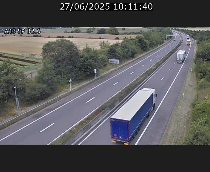 <h2>Webcam info trafic A13 à hauteur de Mondorf-les-bains. Vue orientée vers Altwies</h2>
