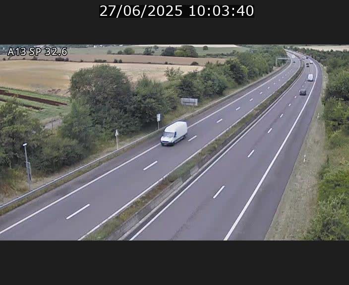 <h2>Webcam info trafic A13 à hauteur de Mondorf-les-bains. Vue orientée vers Altwies</h2>