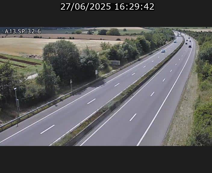 <h2>Webcam info trafic A13 à hauteur de Mondorf-les-bains. Vue orientée vers Altwies</h2>