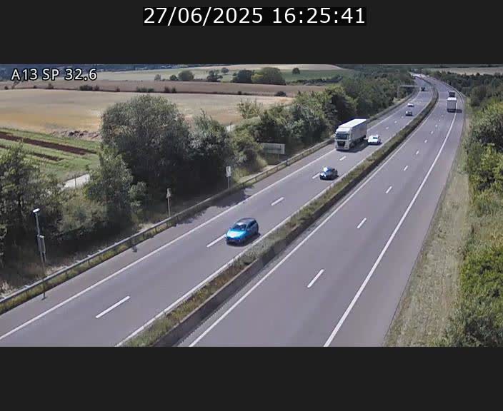 <h2>Webcam info trafic A13 à hauteur de Mondorf-les-bains. Vue orientée vers Altwies</h2>