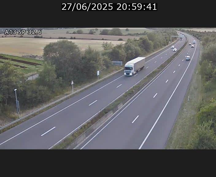 <h2>Webcam info trafic A13 à hauteur de Mondorf-les-bains. Vue orientée vers Altwies</h2>