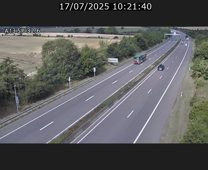 <h2>Webcam info trafic A13 à hauteur de Mondorf-les-bains. Vue orientée vers Altwies</h2>