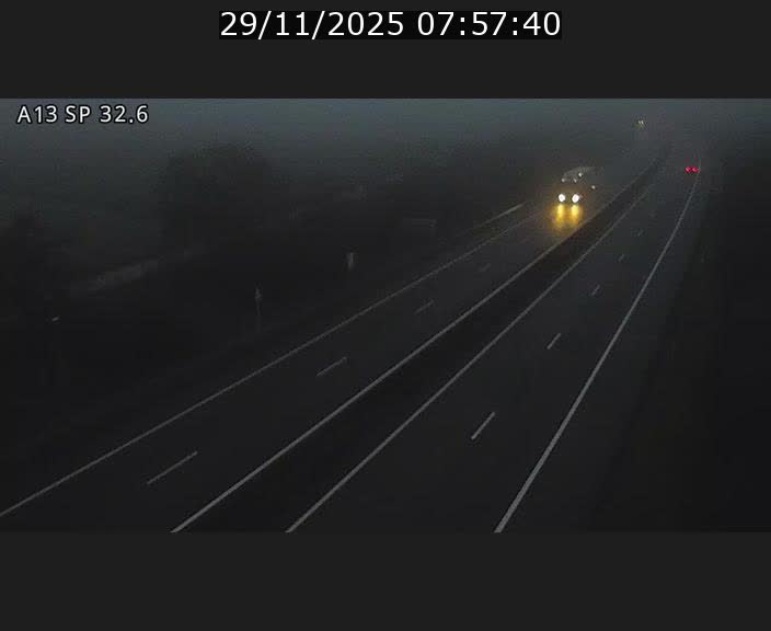 Webcam info trafic A13 à hauteur de Mondorf-les-bains. Vue orientée vers Altwies