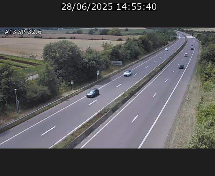 <h2>Webcam info trafic A13 à hauteur de Mondorf-les-bains. Vue orientée vers Altwies</h2>
