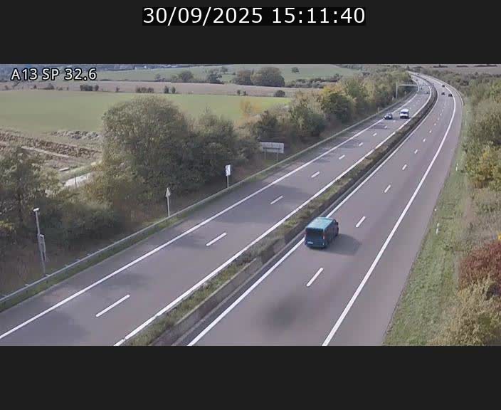 <h2>Webcam info trafic A13 à hauteur de Mondorf-les-bains. Vue orientée vers Altwies</h2>