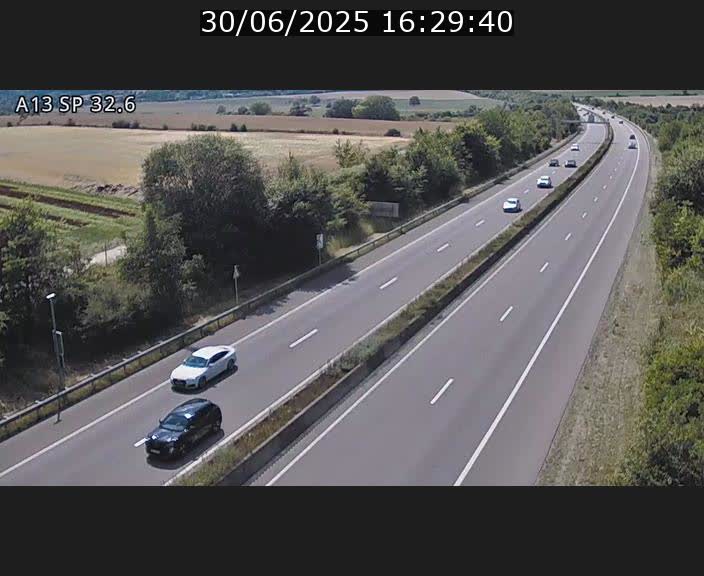 <h2>Webcam info trafic A13 à hauteur de Mondorf-les-bains. Vue orientée vers Altwies</h2>