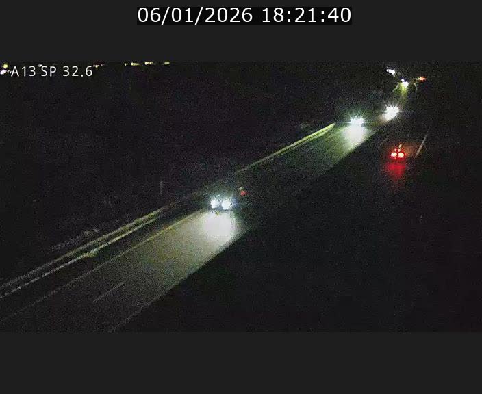 Webcam info trafic A13 à hauteur de Mondorf-les-bains. Vue orientée vers Altwies