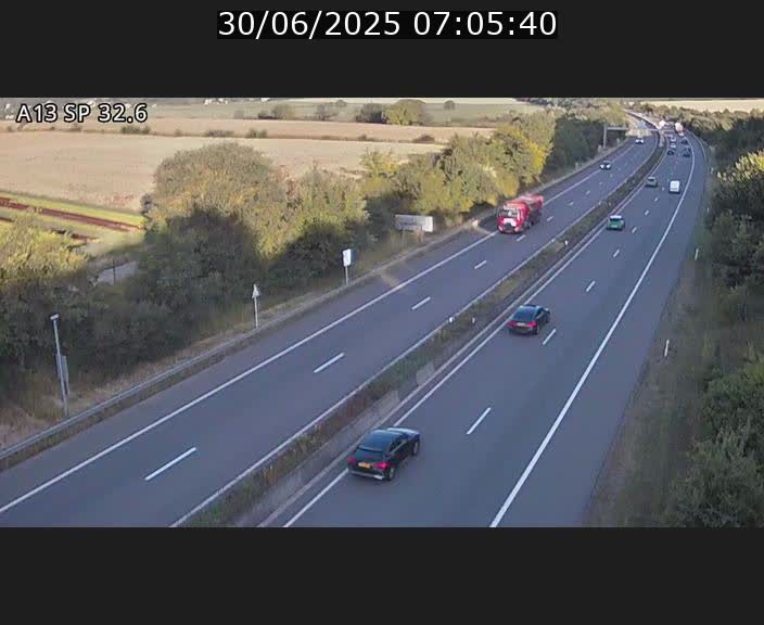 <h2>Webcam info trafic A13 à hauteur de Mondorf-les-bains. Vue orientée vers Altwies</h2>