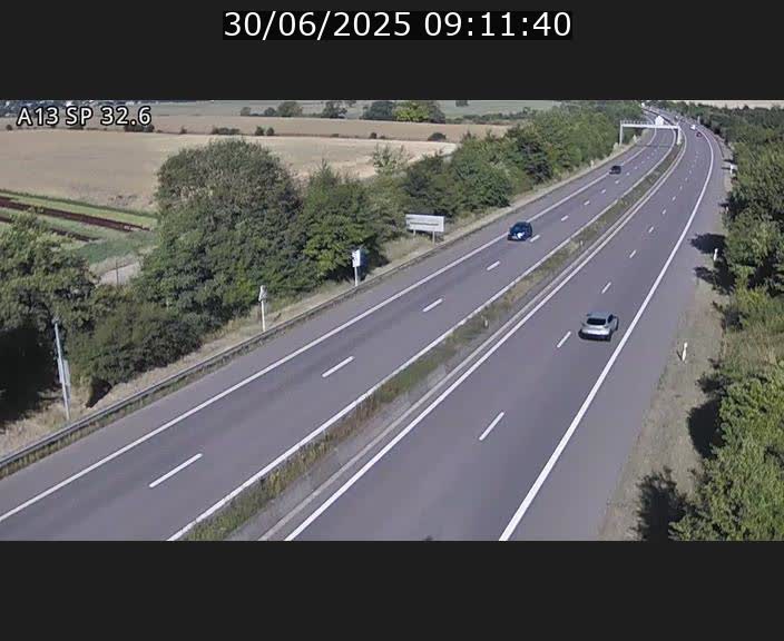 <h2>Webcam info trafic A13 à hauteur de Mondorf-les-bains. Vue orientée vers Altwies</h2>