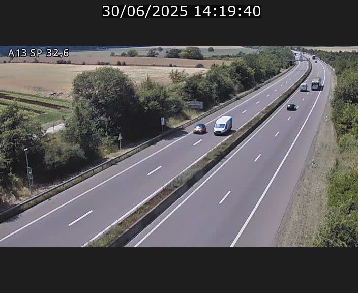 <h2>Webcam info trafic A13 à hauteur de Mondorf-les-bains. Vue orientée vers Altwies</h2>