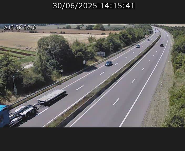 <h2>Webcam info trafic A13 à hauteur de Mondorf-les-bains. Vue orientée vers Altwies</h2>