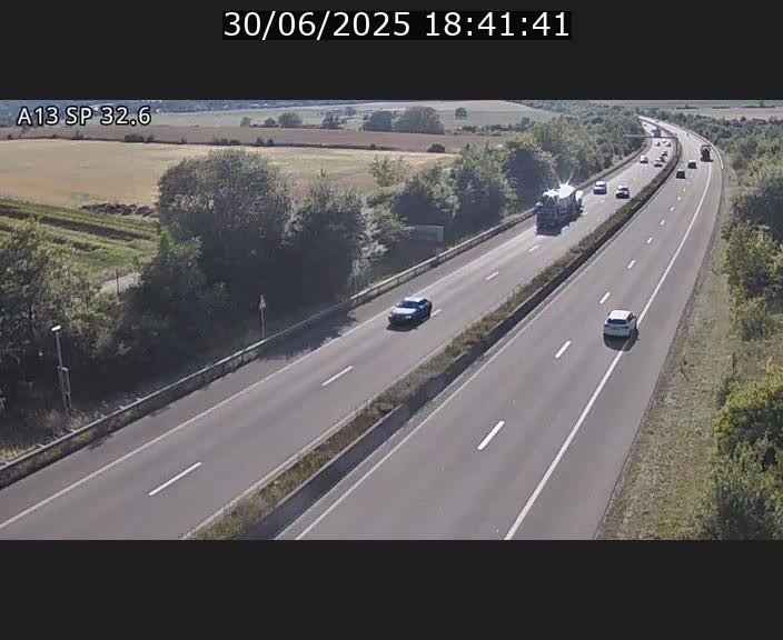 <h2>Webcam info trafic A13 à hauteur de Mondorf-les-bains. Vue orientée vers Altwies</h2>