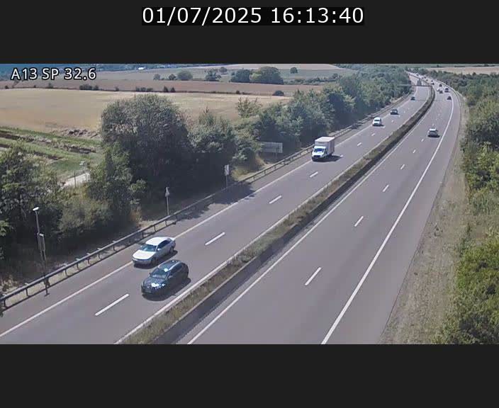 <h2>Webcam info trafic A13 à hauteur de Mondorf-les-bains. Vue orientée vers Altwies</h2>