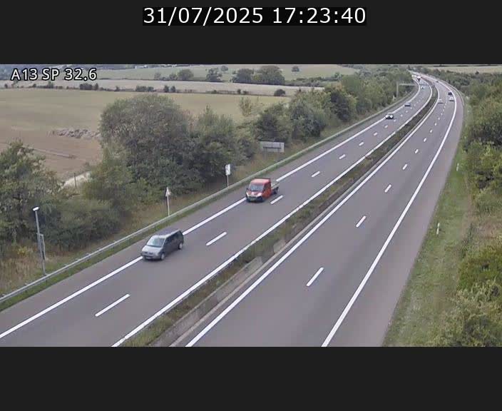 <h2>Webcam info trafic A13 à hauteur de Mondorf-les-bains. Vue orientée vers Altwies</h2>