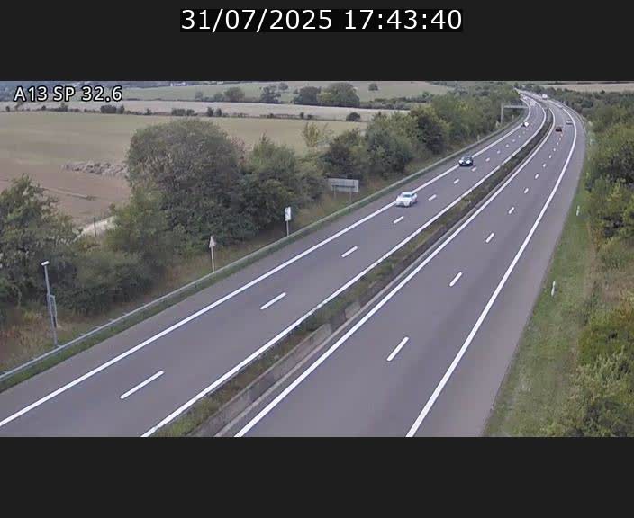 <h2>Webcam info trafic A13 à hauteur de Mondorf-les-bains. Vue orientée vers Altwies</h2>