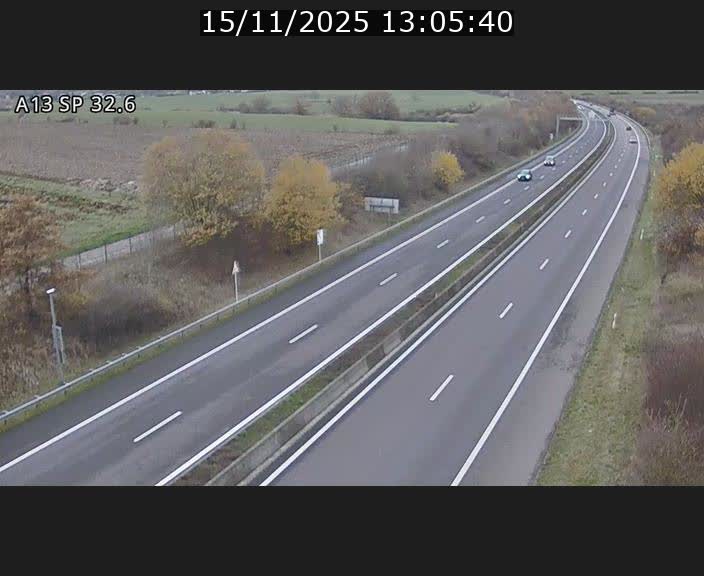<h2>Webcam info trafic A13 à hauteur de Mondorf-les-bains. Vue orientée vers Altwies</h2>