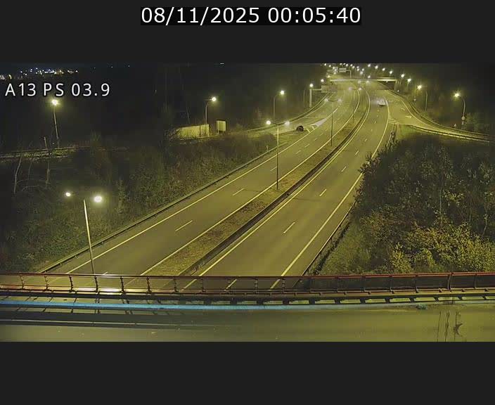 Traffic live webcam Luxembourg Differdange - A13 direction Esch-sur-Alzette - BK 3.9