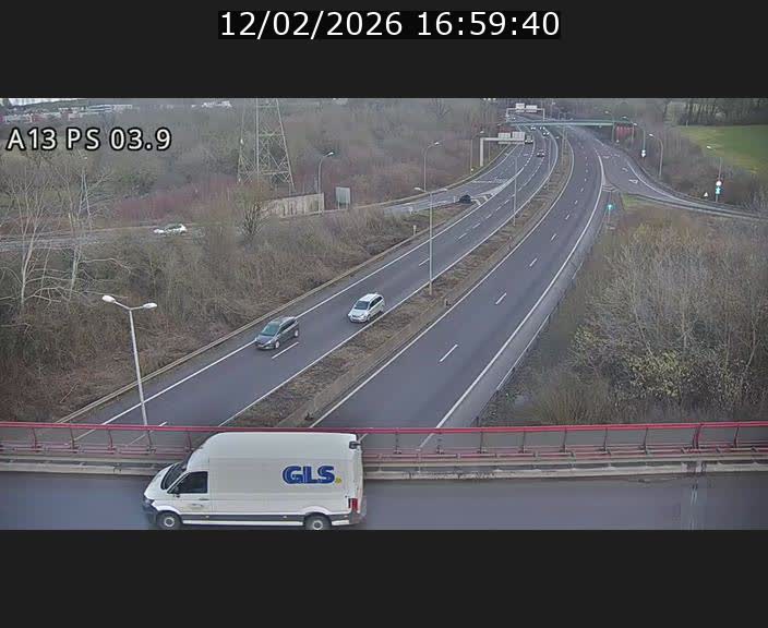 Traffic live webcam Luxembourg Differdange - A13 direction Esch-sur-Alzette - BK 3.9