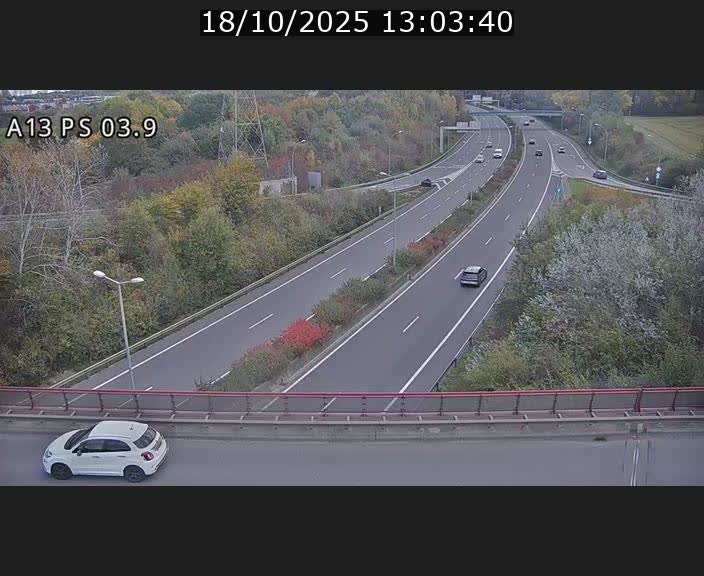 Traffic live webcam Luxembourg Differdange - A13 direction Esch-sur-Alzette - BK 3.9