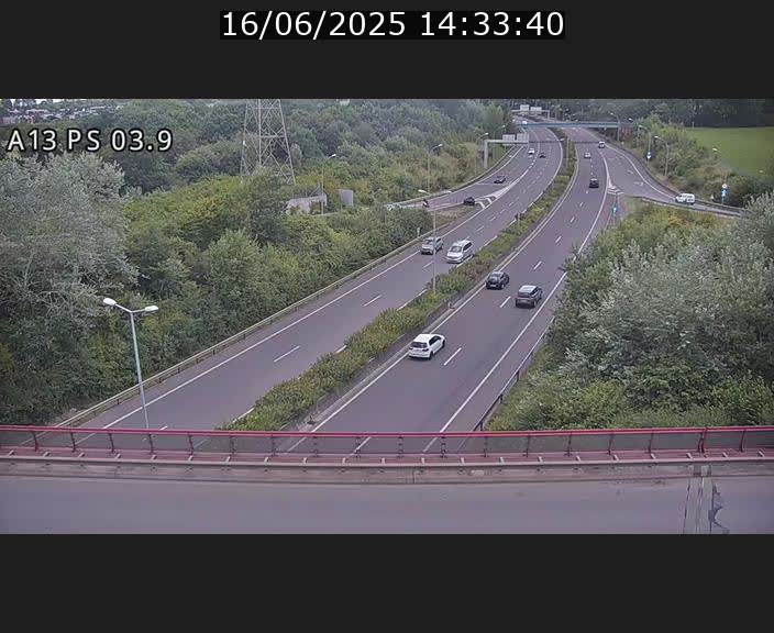 Traffic live webcam Luxembourg Differdange - A13 direction Esch-sur-Alzette - BK 3.9