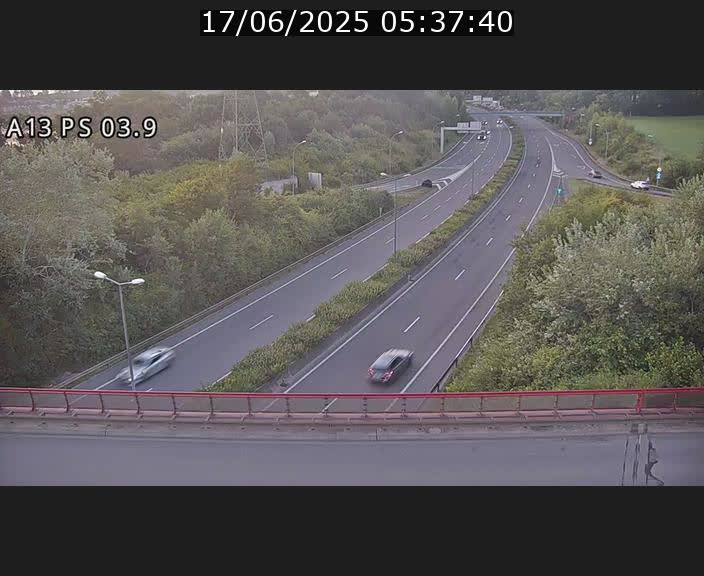 Traffic live webcam Luxembourg Differdange - A13 direction Esch-sur-Alzette - BK 3.9