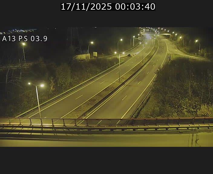 Traffic live webcam Luxembourg Differdange - A13 direction Esch-sur-Alzette - BK 3.9