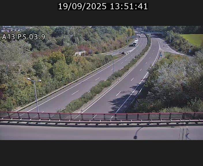 Traffic live webcam Luxembourg Differdange - A13 direction Esch-sur-Alzette - BK 3.9