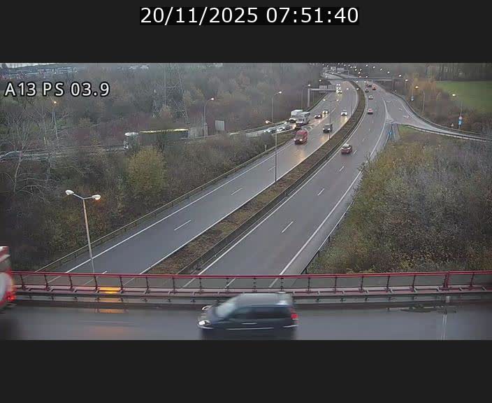 Traffic live webcam Luxembourg Differdange - A13 direction Esch-sur-Alzette - BK 3.9