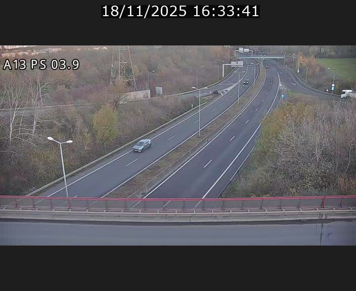 Traffic live webcam Luxembourg Differdange - A13 direction Esch-sur-Alzette - BK 3.9